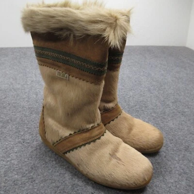 Tecnica Skandia Winter Boots Womens US 13 Beige Cow Hair Apres Pull On Boots - Image 1 of 4