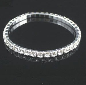 Wedding Bridal Crystal Rhinestone Stretchable Rings Womens Fashion Jewellery - Picture 1 of 15