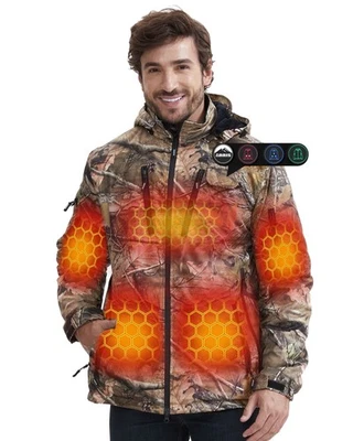 ARRIS Men’s Camo Heated Jacket, Electric Heating Coat with 7.4V Battery - Image 1 of 4
