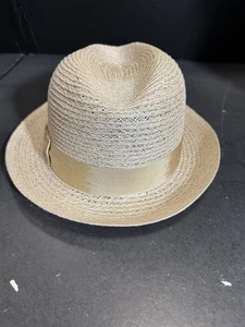 Vintage Biltmore Summer Straw Fedora Hat - Size 7 3/4 New - Picture 1 of 3