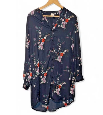 Women's H&M Floral Shirt- Size XL 14/16 Chiffon , Party-Formal , Layering - Image 1 of 4