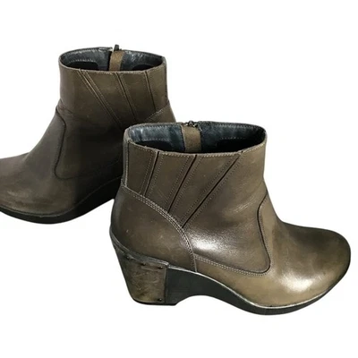 Dansko Faith Botines de Cuero Marrón Oscuro Botines Tacón de Cuña EU 40 US 9-9.5 Foto 1 de 4