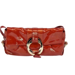 Auténtico bolso de hombro Bulgari Chandra charol rojo - Imagen 1 de 21