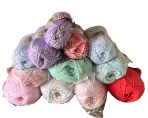 Bernat Baby Yarn Mixed Lot – 12 Skeins Pastel Colors – Some Partial, Most New - Picture 1 of 7