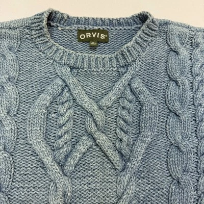 Suéter de Pescador Tejido con Cable para Hombres XL Orvis Grueso Azul De Colección Usado en Excelente Condición 👀🔥 Foto 1 de 4