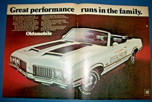 1970 Olds 442 4-4-2 convertible race program 11 x 16 car ad- Indy 500 Pace Car - Picture 1 of 3