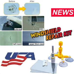 Windshield Repair Kit Quick Fix DIY Car WindGlass Bullseye Rock Chip Crack Ozsgj - Picture 1 of 6