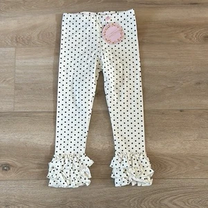 Sweet Honey Polka Dot Ruffle Leggings for Kids, Size 5 Years, New with tags - Picture 1 of 4
