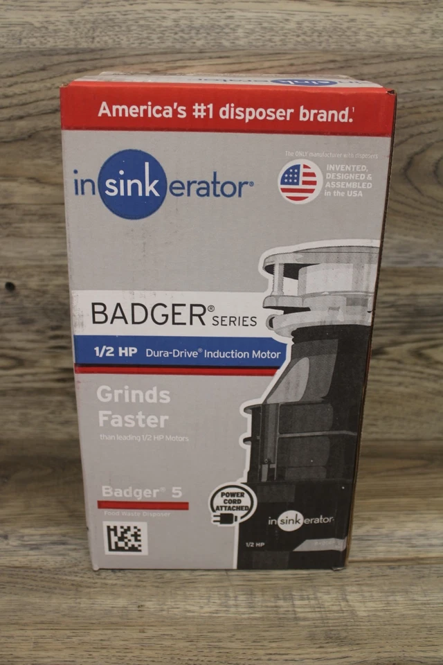 InSinkErator Badger 5 With Cord Garbage Disposal With Cord, Residential, 1/2 - Image 1 of 1