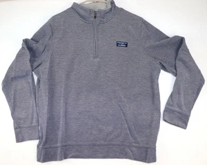 LL Bean Pullover Mens Large Gray Half Zip Sweater Traditional Fit Outdoors - Picture 1 of 8