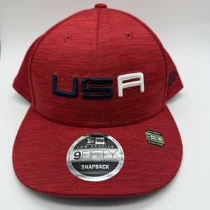Cappello Berretto Snapback Regolabile New Era 2023 Ryder Cup Team USA 9Fifty Domenica Rosso - Foto 1 di 15