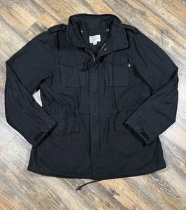 Chaqueta Alpha Industries M-65 Defender Utility Sarga Slub Negra Para Mujer Grande - Imagen 1 de 20