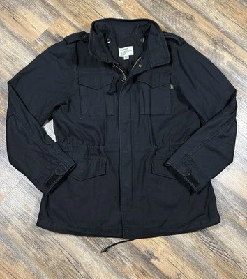 Chaqueta Alpha Industries M-65 Defender Utility Sarga Slub Negra Para Mujer Grande Foto 1 de 4