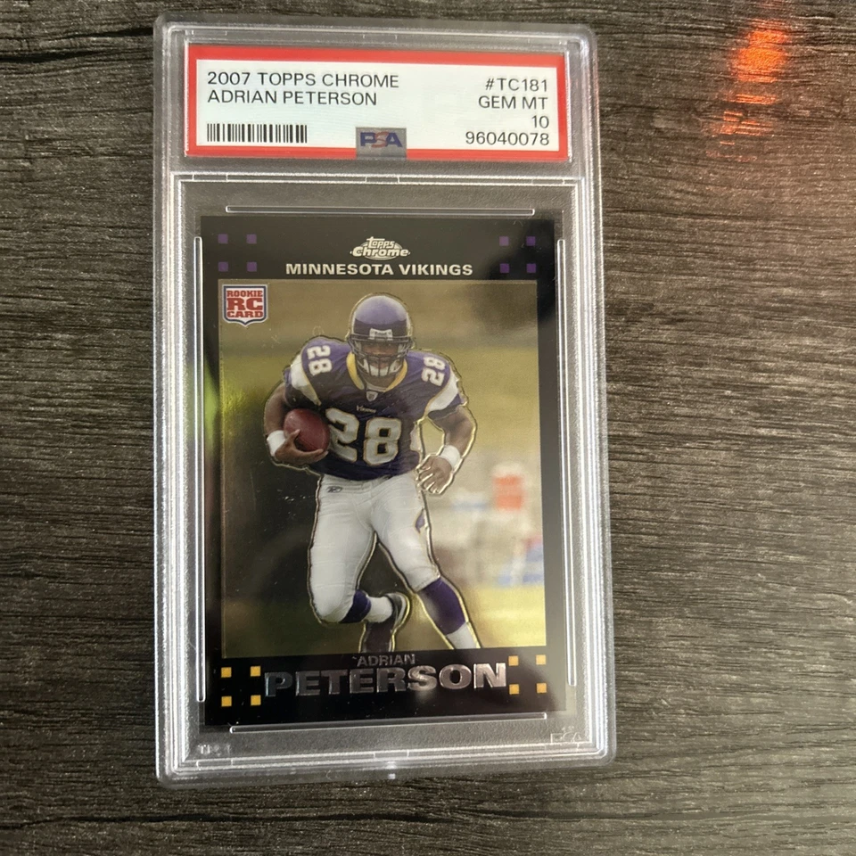 2007 Adrian Peterson Topps Chrome #TC181 (RC) PSA 10 - Image 1 of 2