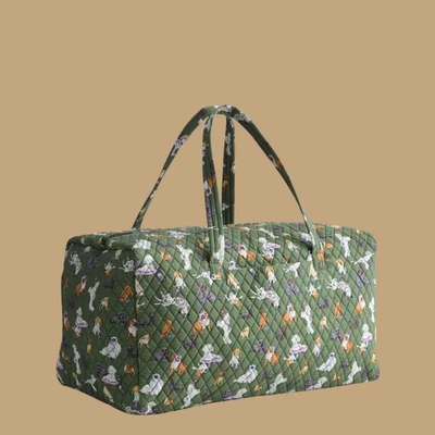 ¡NUEVO! BOLSO DE LONA DE VIAJE VERA BRADLEY XL ~DOG PARK~ Verde con perros multicolores Foto 1 de 4