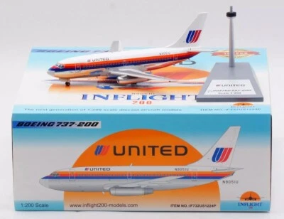BOEING 737-200 UNITED N9051U W/STAND INFLIGHT 200 IF732US1224P 1/200 - Image 1 of 4