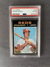 1971 Topps #250 Johnny Bench PSA 6 EX-MT Cincinnati Reds