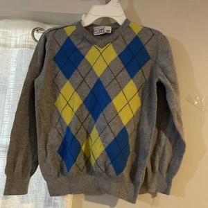 Children’s Place Boys  Sweater 7-8 Medium. Gray Blue And Yellow. - Picture 1 of 5