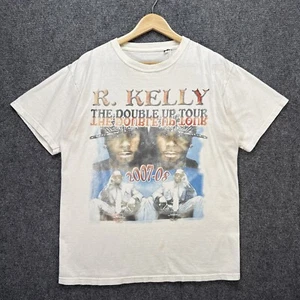 Vintage R Kelly Shirt Mens Large White Double Up Your Neyo Rap Hip Hop Keyshia - Picture 1 of 6