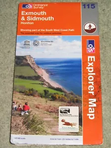 Ordnance Survey Explorer 1:25,000: Sheet 115 Exmouth & Sidmouth - 2014 - Foto 1 di 2