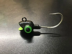 5 pack HOT LIPS JIGS w/3D EYES PAINTED 6oz Smiley face Jig Heads Color CHOICE - Picture 1 of 3