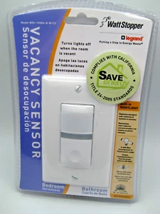 5 Wattstopper Vacancy Sensor Switches # RS-150BA-N-W-CS, 0-600W, Night Light, WH - Picture 1 of 4