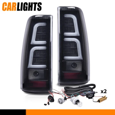 LED Tail Lights Brake Lamps Smoke Lens Fit For 99-06 Chevy Silverado Left&Right Foto 1 de 4