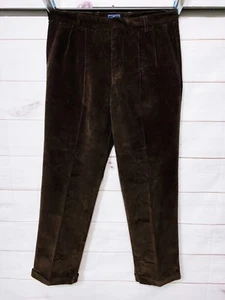 Dockers Mens Corduroy Pants Size 38x34 Brown Pleated Relaxed Fit Pockets - Picture 1 of 7