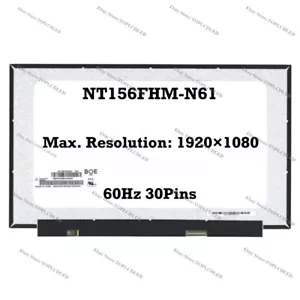 NT156FHM-N61 15.6" FHD 60Hz Laptop LCD Screen Replacement Panel Display 30 Pins - Picture 1 of 1