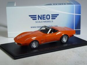 (KI-07-32) Neo Scale Models 46935 Chevrolet Corvette orange 1973 in 1:43 in OVP