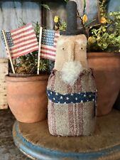 Handmade primitive Uncle Sam stump doll