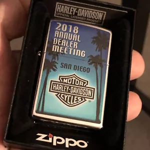 Harley Davidson Zippo Lighter Limited Edition 2018 Dealer Meeting Issu San Diego - Picture 1 of 16