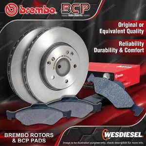 Front Brembo Disc Brake Rotors + BCP Pads for Ford Transit VG 2.5L 1996-2001 - Picture 1 of 2