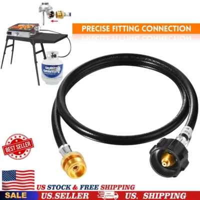 4FT Propane Hose Adapter 1lb to 20lb Tank for Weber Q Grills Coleman Stoves USA - Image 1 of 4