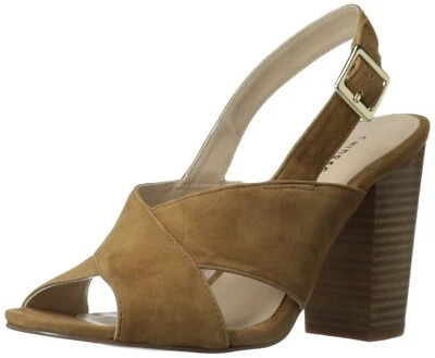 Sandalias chinas de gamuza camel oscuro 8,5 M con tacón de balada para mujer de lavandería 8,5 M Foto 1 de 2