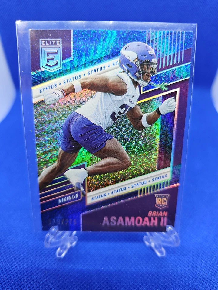 Brian Asamoah II RC 2022 Panini Elite #199 Status Sparkles /275 Vikings - Image 1 of 2