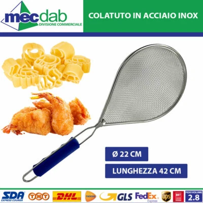 Colatutto Universale 44 Cm In Acciaio Inox 18/10 Ø22 Cm Con Manico In ABS  - Immagine 1 di 2