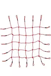 Kletternetz belastbar bis 20 kg, ca 170 x 170 cm, klettern, Kletterseil, rot - Bild 1 von 5