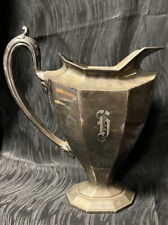 VtgArt Deco Reed & Barton Silver Plated Water Pitcher #3690 Monogrammed