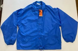 Giacca a vento vintage anni 70 West Wind Warmup uomo XL blu nuova con etichetta! - Foto 1 di 7