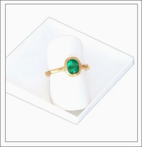 Wunderschöner Smaragd im Kissenschliff - Ring in Gelbgold - von Greenfire - Bild 1 von 10
