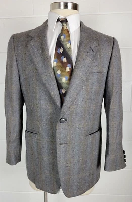 Chaqueta Abrigo Deportivo Vintage Givenchy Windowpane Lana Tweed 38 Foto 1 de 4