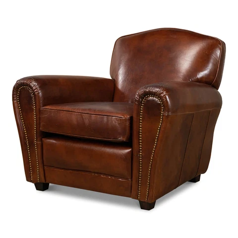 French Art Deco Style Club Chair Cover
