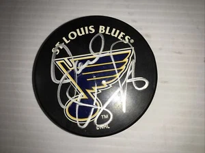2002 St. Louis Blues Joel Quenneville Autogramm Playoff Puck vs Sharks - Bild 1 von 7