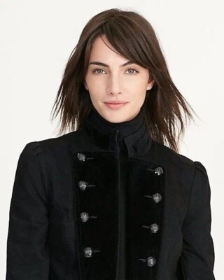 Ralph Lauren черный бархат шерсти военного конный блейзер куртка - Изображение 1 из 4