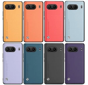 For OnePlus Nord 4 5G Plain Leather Fabric Coated Rubber hard case cover - Picture 1 of 22