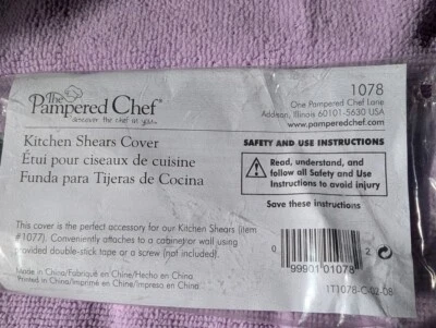 SOLO FUNDA DE CHEF MIMADA (#1078) para tijeras de cocina (#1077), 2007 nueva en paquete con adhesivo Foto 1 de 2