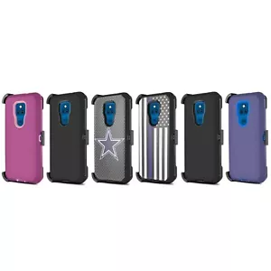 Per Moto G Play 2021 Fondina Clip Cintura Antiurto Defender Schermo Costruito Resistente - Foto 1 di 32