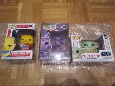 Funko Pop Sammlung Scooby-Doo, Simpsons Comic Book Guy, The Child Neu/Ovp - Bild 1 von 4