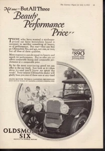 De colección impresión publicitaria auto Oldsmobile Touring juego de golf coche de arte 1925 anuncio - Imagen 1 de 1